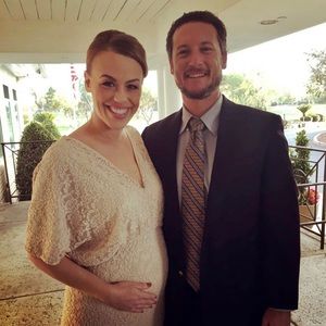 Beautiful Champagne Color Maternity Dress